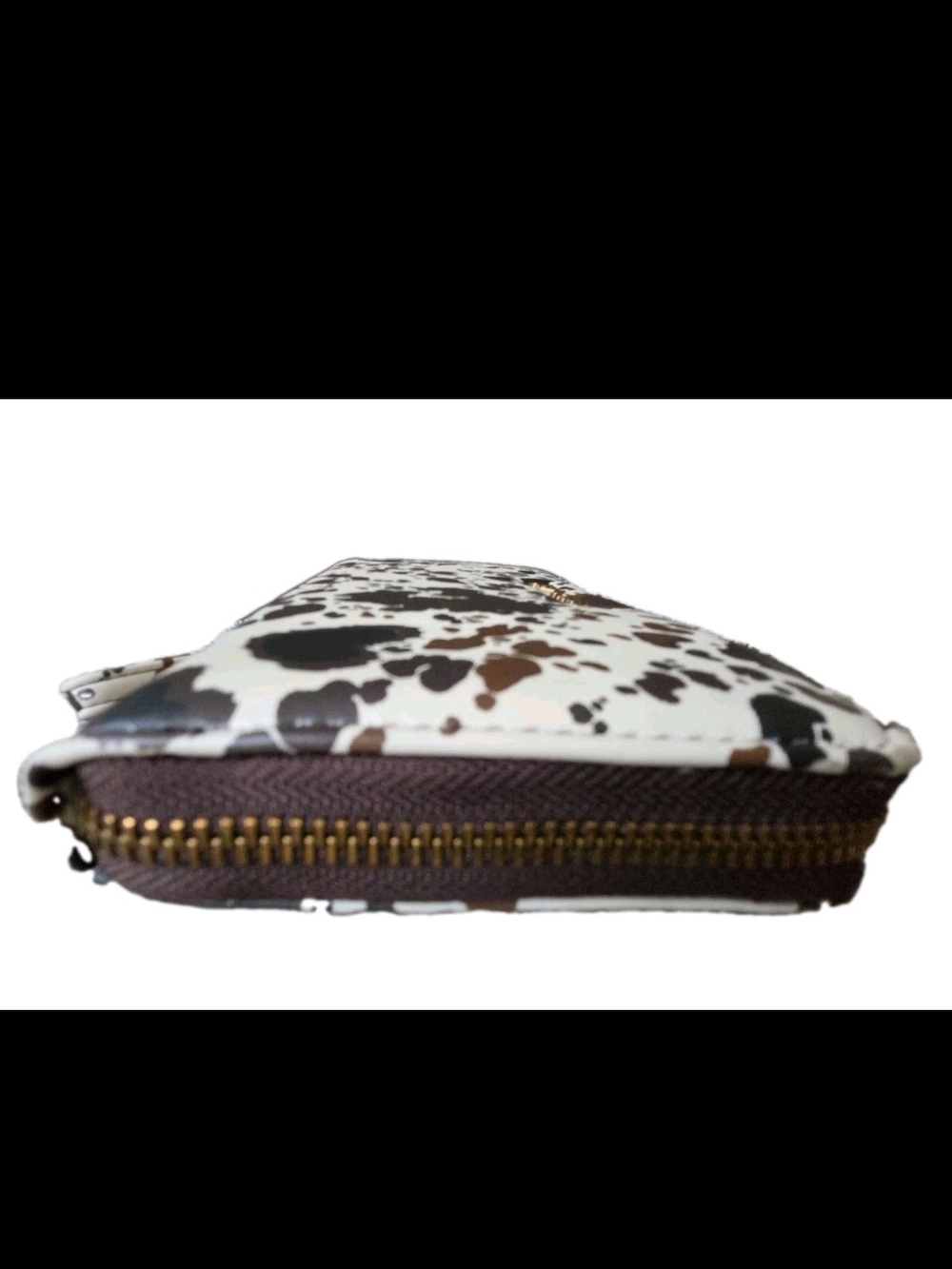 Women's Betsey Johnson Cow Print & Hearts Wristlet Wallet With Removable Strap - Picture 7 of 10